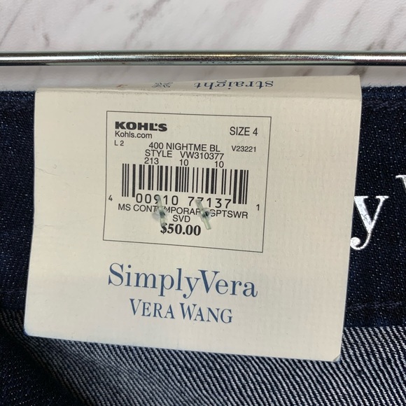 Simply Vera Vera Wang Mid Rise Straight Leg Jeans - Picture 7 of 8